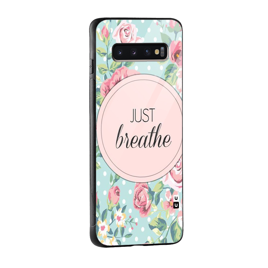 Floral Bloom Glass Back Case for Galaxy S10 Plus