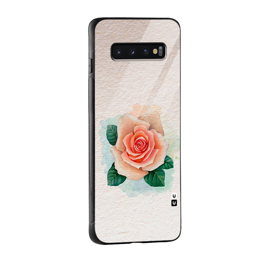 Flower Water Art Glass Back Case for Galaxy S10 Plus