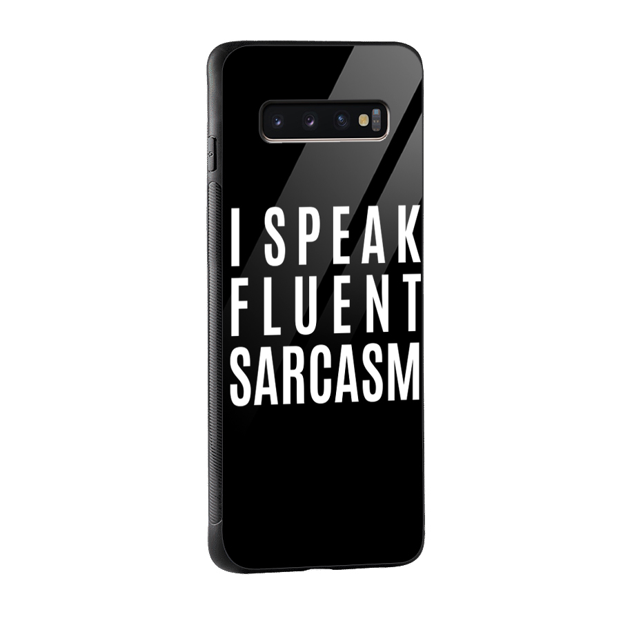 Fluent Sarcasm Glass Back Case for Galaxy S10 Plus