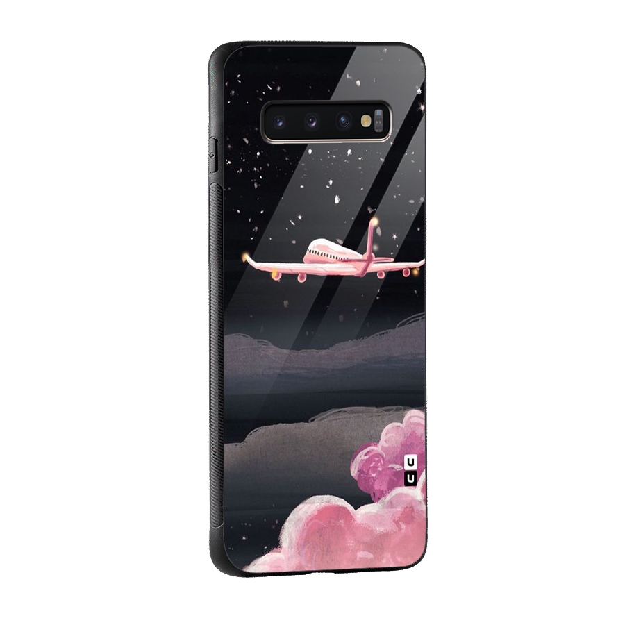 Fly Pink Glass Back Case for Galaxy S10 Plus