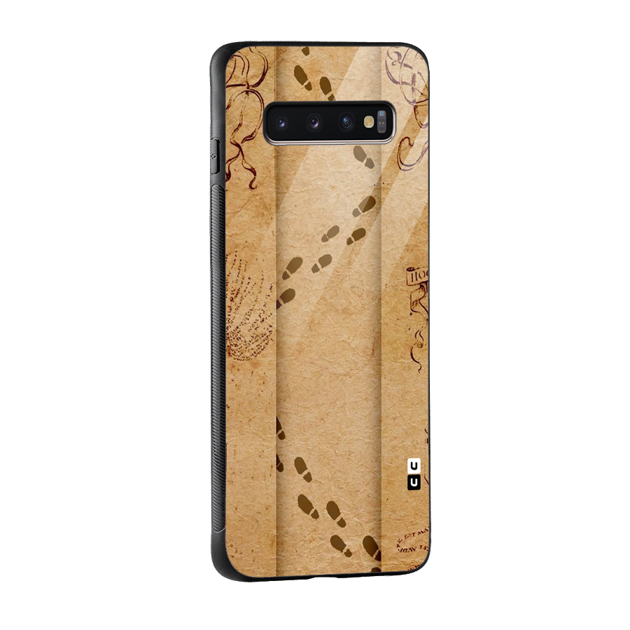 Footsteps Glass Back Case for Galaxy S10 Plus
