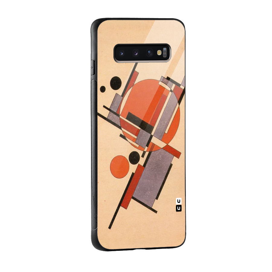 Geo Abstract Metrics Glass Back Case for Galaxy S10 Plus