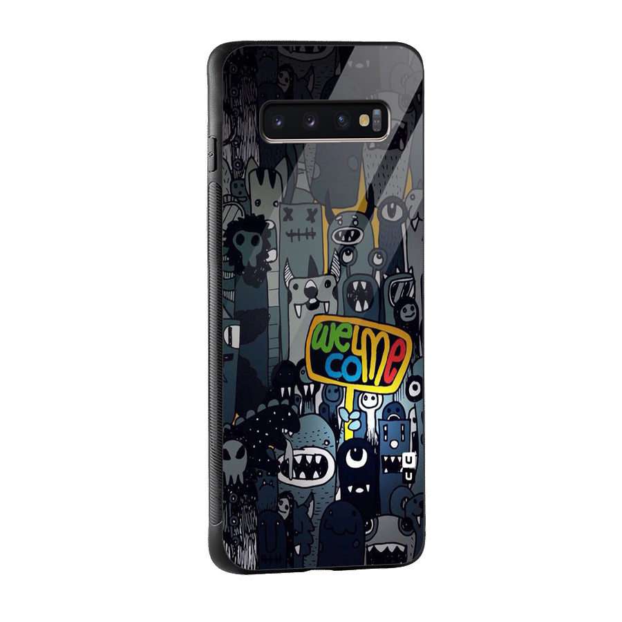 Ghost Welcome Glass Back Case for Galaxy S10 Plus