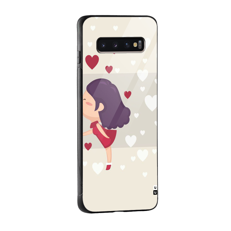 Girl in Love Glass Back Case for Galaxy S10 Plus