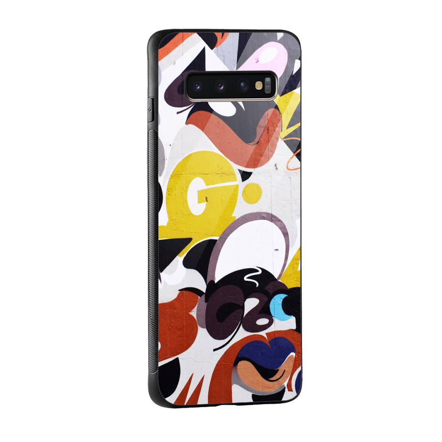 Graffiti Wall Glass Back Case for Galaxy S10 Plus