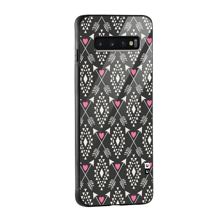 Hit Arrow Love Glass Back Case for Galaxy S10 Plus