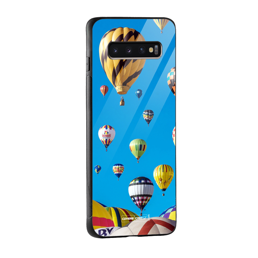 Hot Air Baloons Glass Back Case for Galaxy S10 Plus