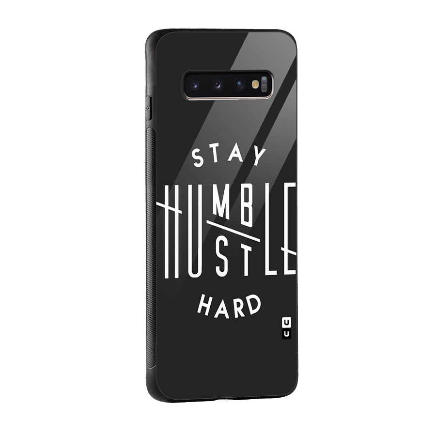 Hustle Hard Glass Back Case for Galaxy S10 Plus