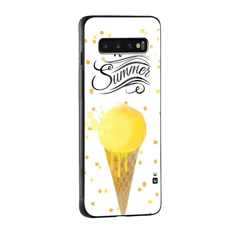 Ice Cream Summer Glass Back Case for Galaxy S10 Plus