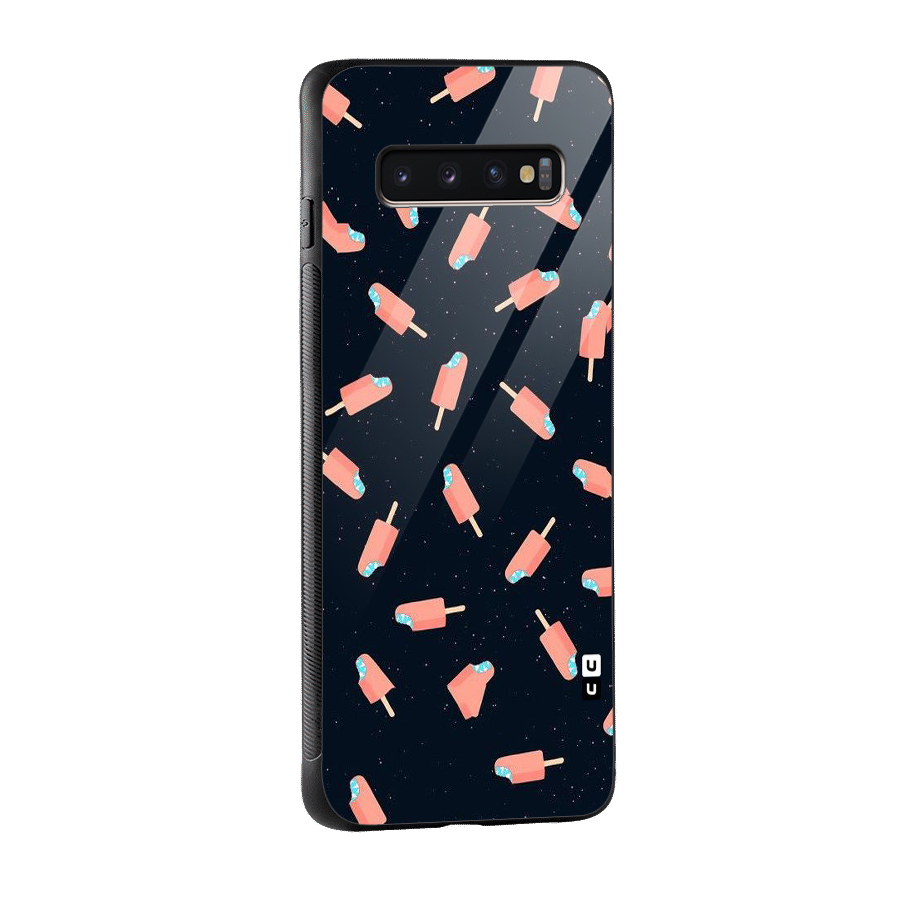 Icy Pattern Glass Back Case for Galaxy S10 Plus