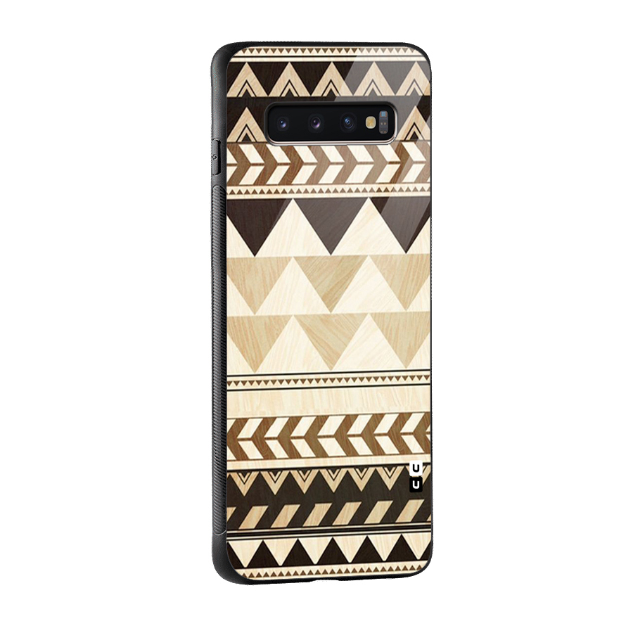 Indie Pattern Work Glass Back Case for Galaxy S10 Plus