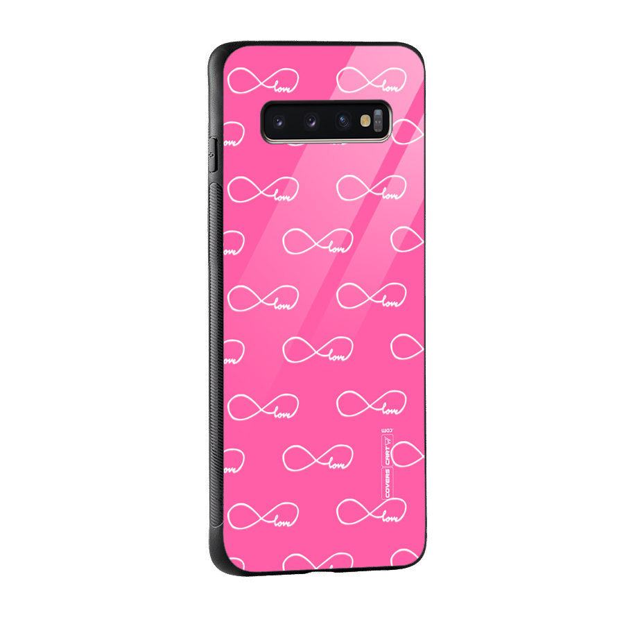 Infinity Love Glass Back Case for Galaxy S10 Plus