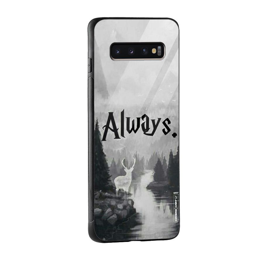 Invisible Deer Glass Back Case for Galaxy S10 Plus