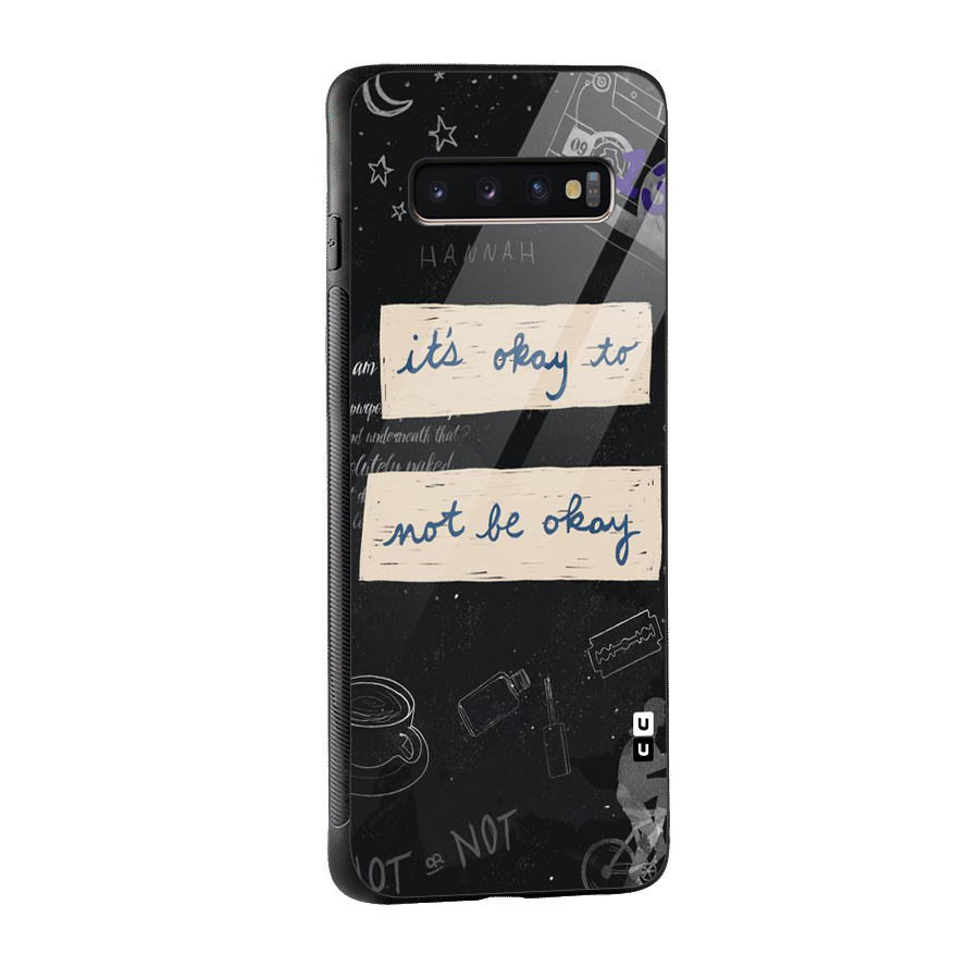 Its Okay Glass Back Case for Galaxy S10 Plus