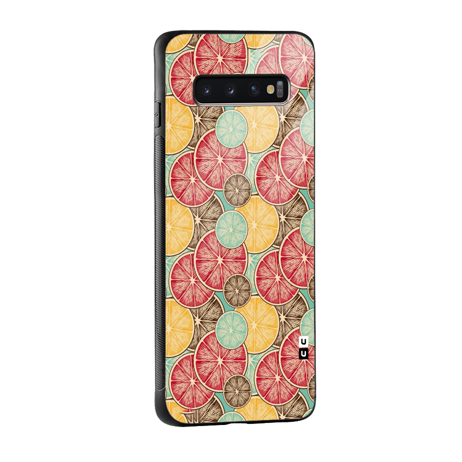 Juicy Pattern Glass Back Case for Galaxy S10 Plus