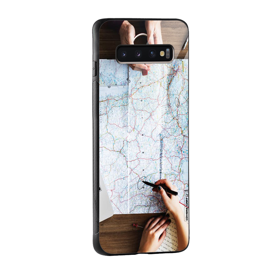 Just Travel Glass Back Case for Galaxy S10 Plus
