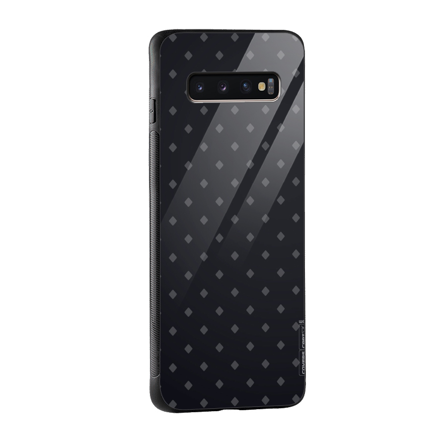 Lavish Diamond Pattern Glass Back Case for Galaxy S10 Plus