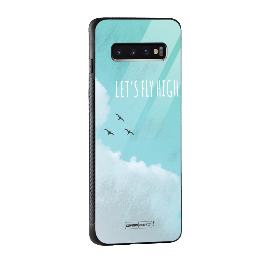 Lets Fly High Glass Back Case for Galaxy S10 Plus