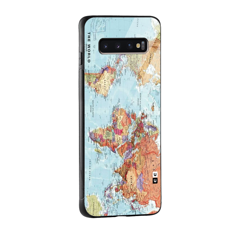 Lets Travel The World Glass Back Case for Galaxy S10 Plus
