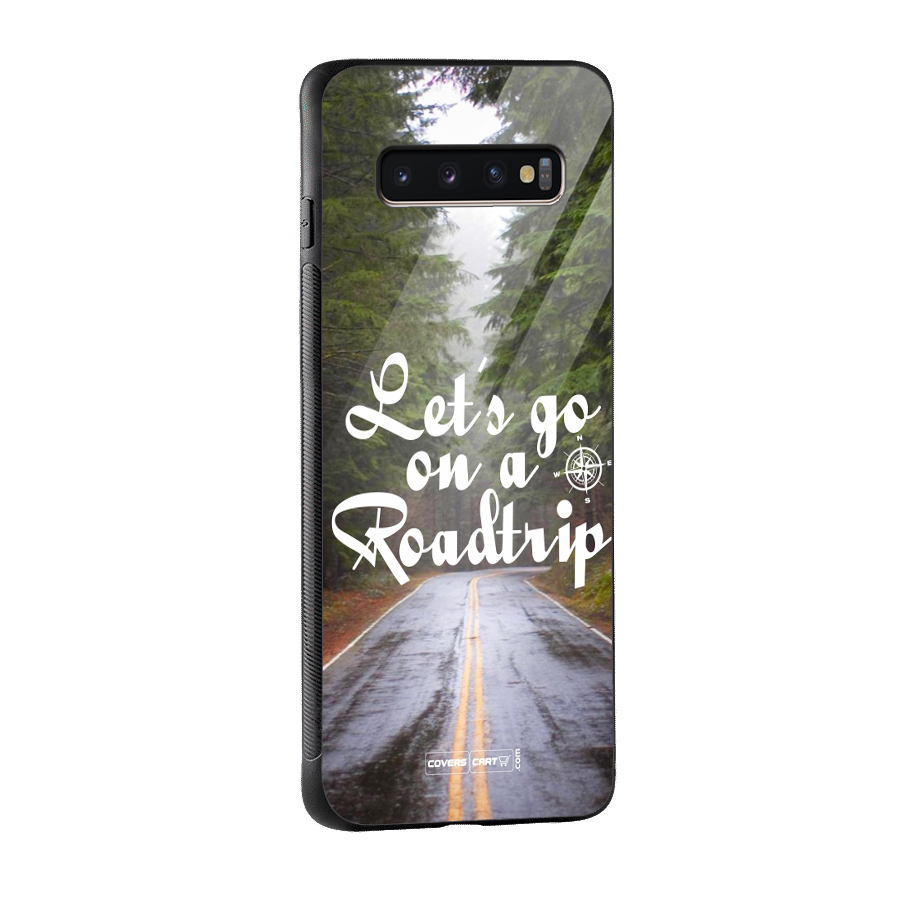 Lets go on a Roadtrip Glass Back Case for Galaxy S10 Plus
