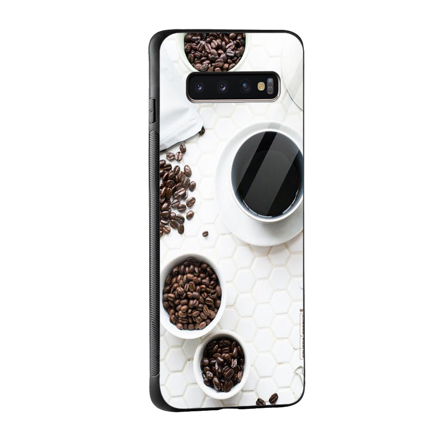 Live Coffee Glass Back Case for Galaxy S10 Plus