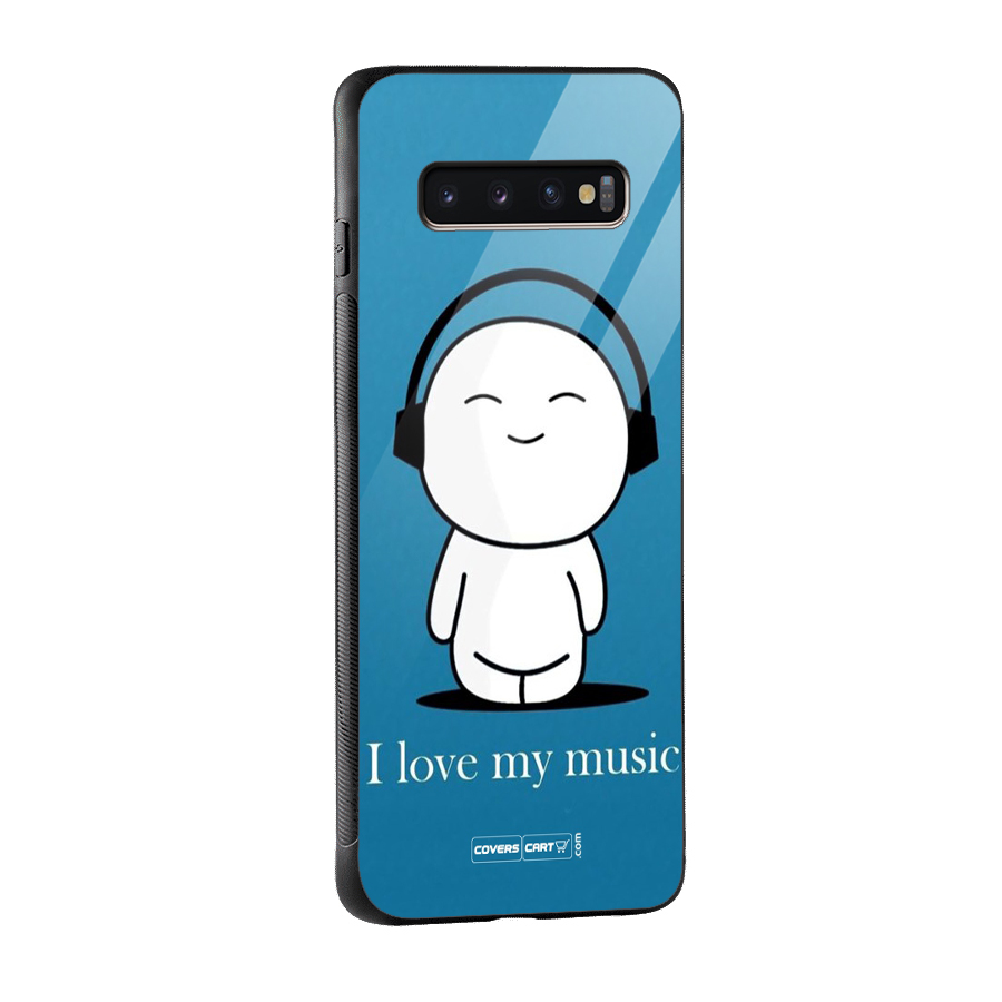 Love for Music Glass Back Case for Galaxy S10 Plus