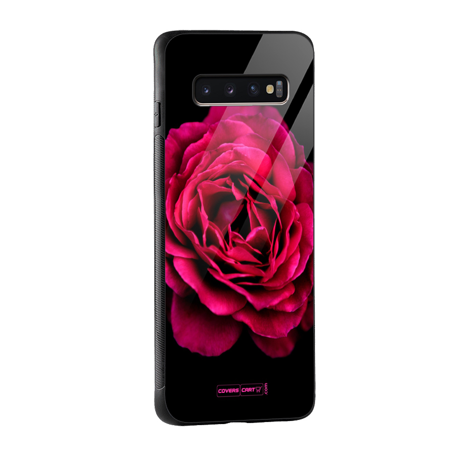 Magical Rose Glass Back Case for Galaxy S10 Plus