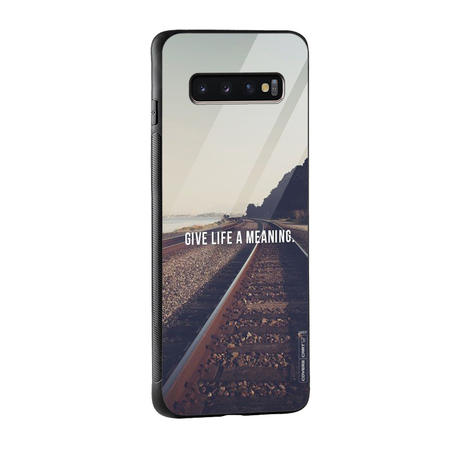 Meaning To Life Glass Back Case for Galaxy S10 Plus