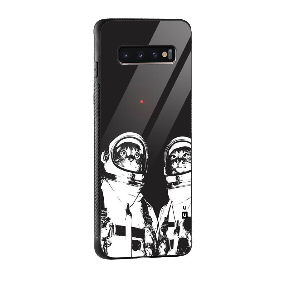 Meow Moon Glass Back Case for Galaxy S10 Plus