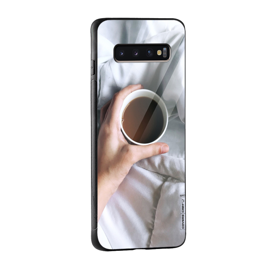 Morning Mocha Glass Back Case for Galaxy S10 Plus