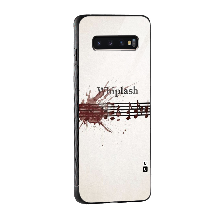 Music Notes Splash Glass Back Case for Galaxy S10 Plus