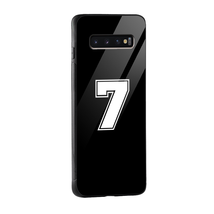 Number 7 Glass Back Case for Galaxy S10 Plus
