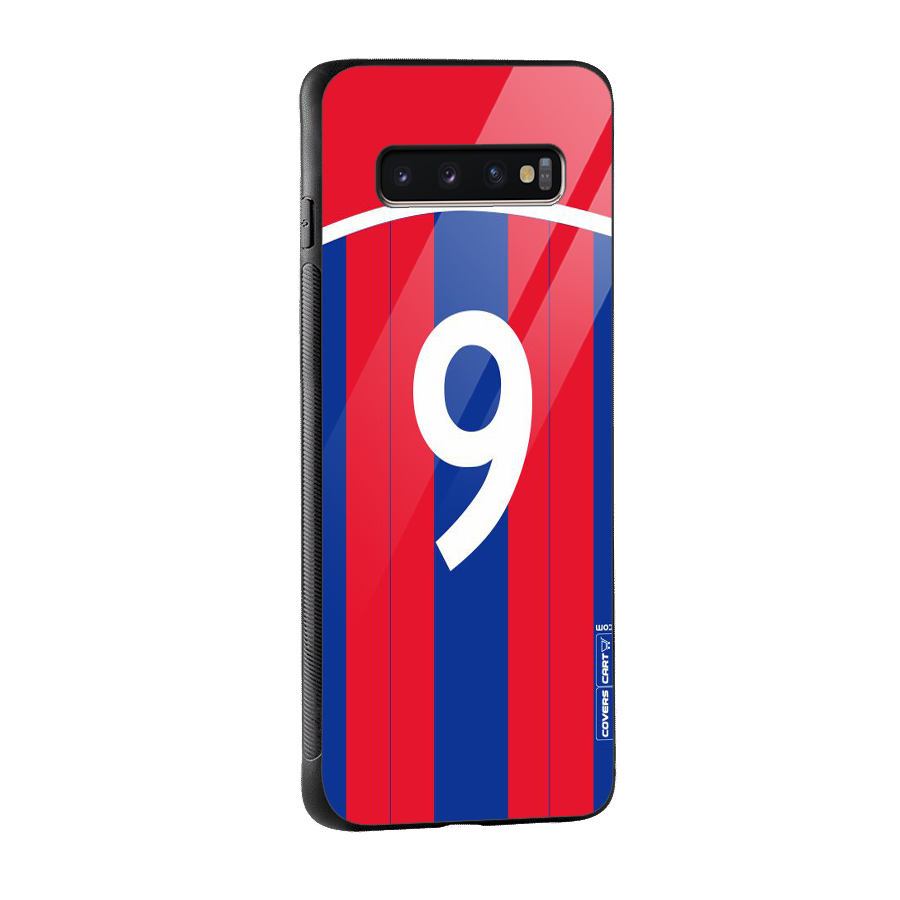 Number 9 Jersey Glass Back Case for Galaxy S10 Plus