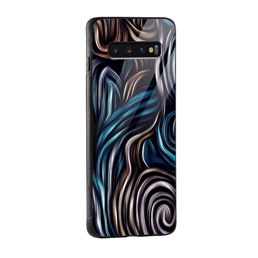 Oil Paint Artwork Glass Back Case for Galaxy S10 Plus