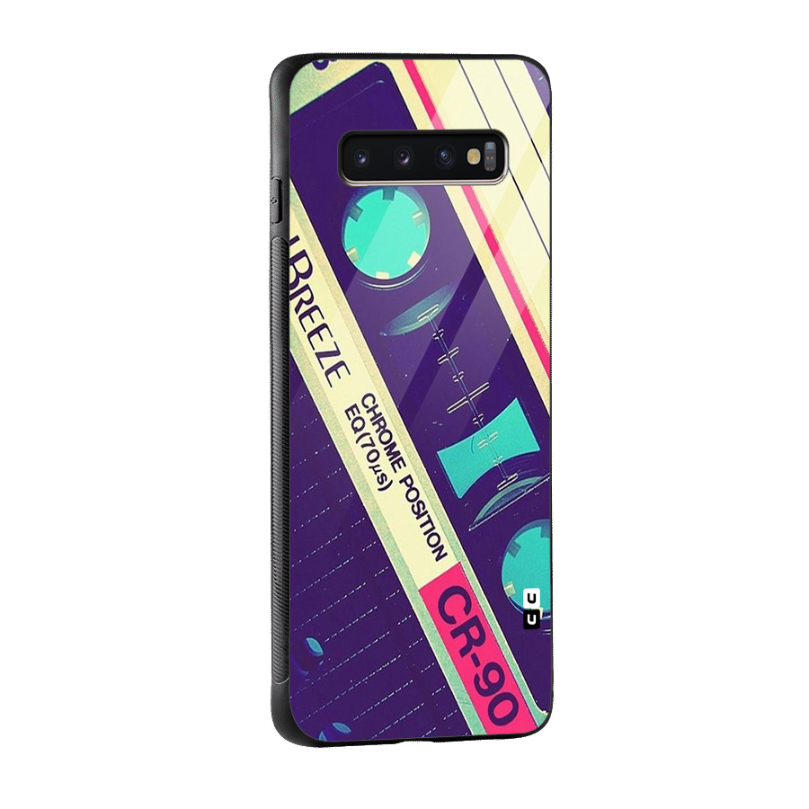 Old Casette Shade Glass Back Case for Galaxy S10 Plus