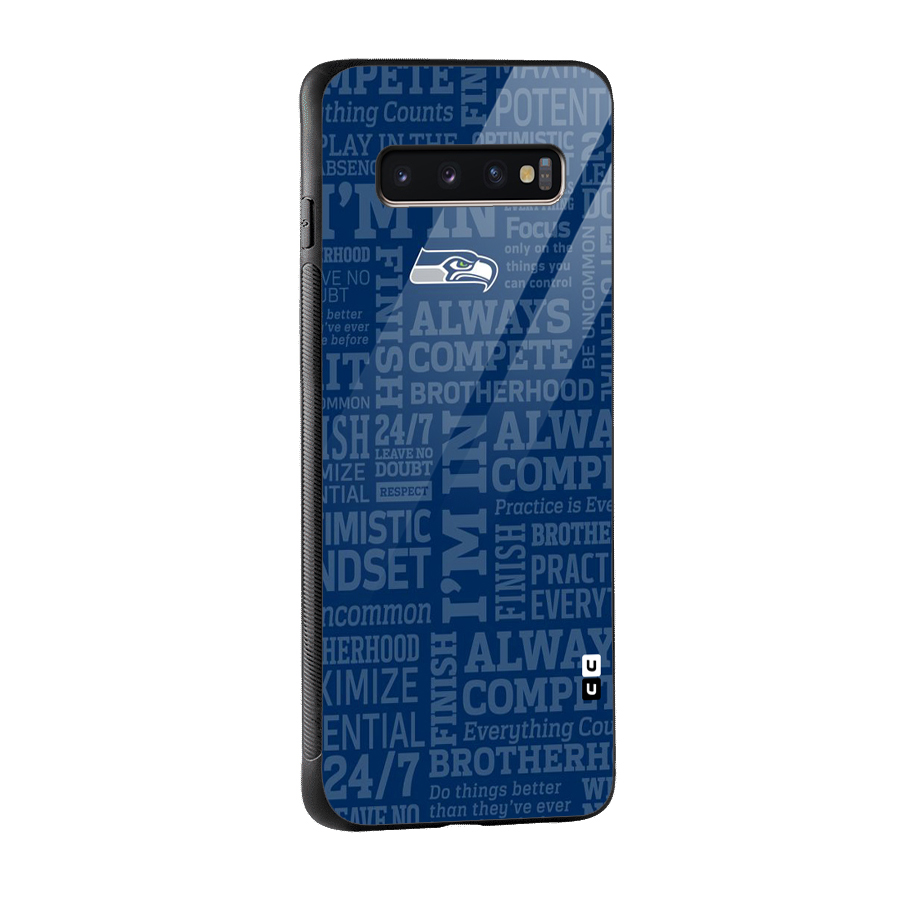 Optimistic Blue Glass Back Case for Galaxy S10 Plus