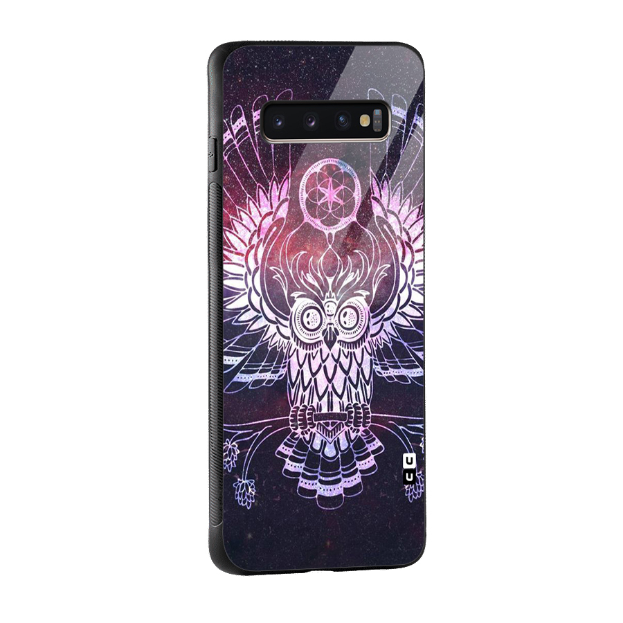 Owl Quirk Swag Glass Back Case for Galaxy S10 Plus
