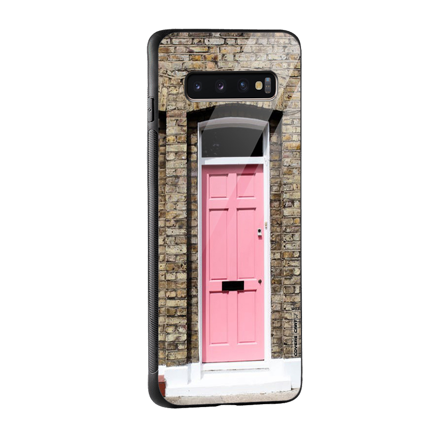 Pastel Pink Door Glass Back Case for Galaxy S10 Plus