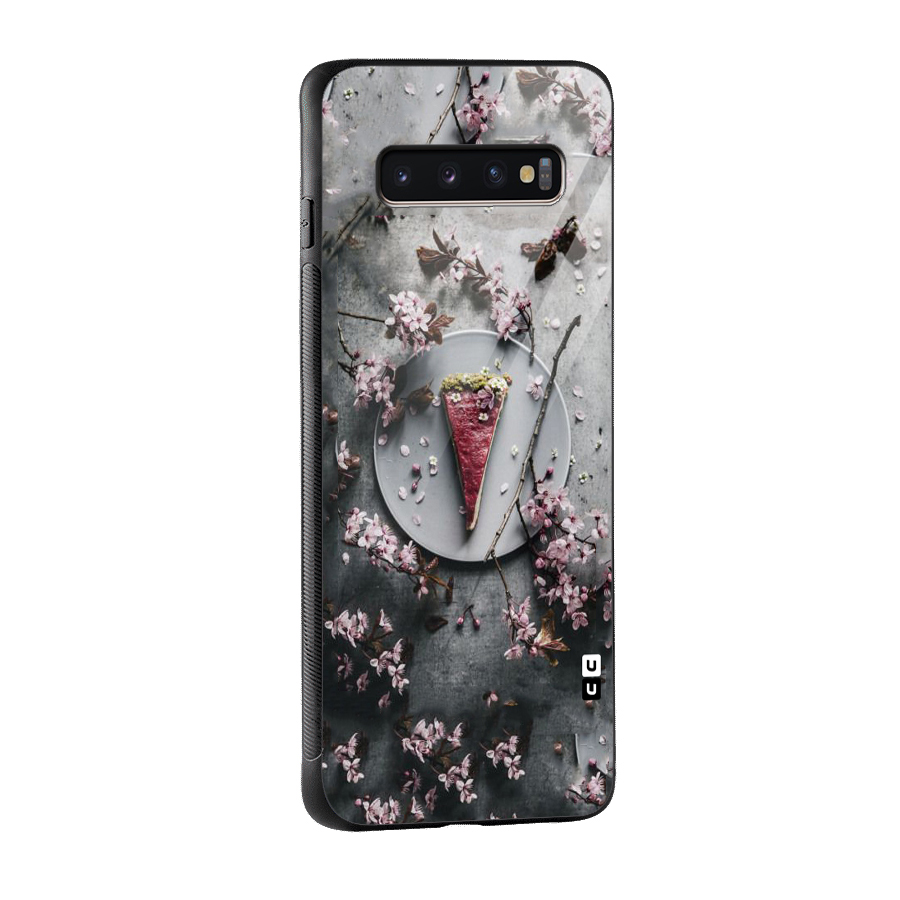 Pastry Florals Glass Back Case for Galaxy S10 Plus