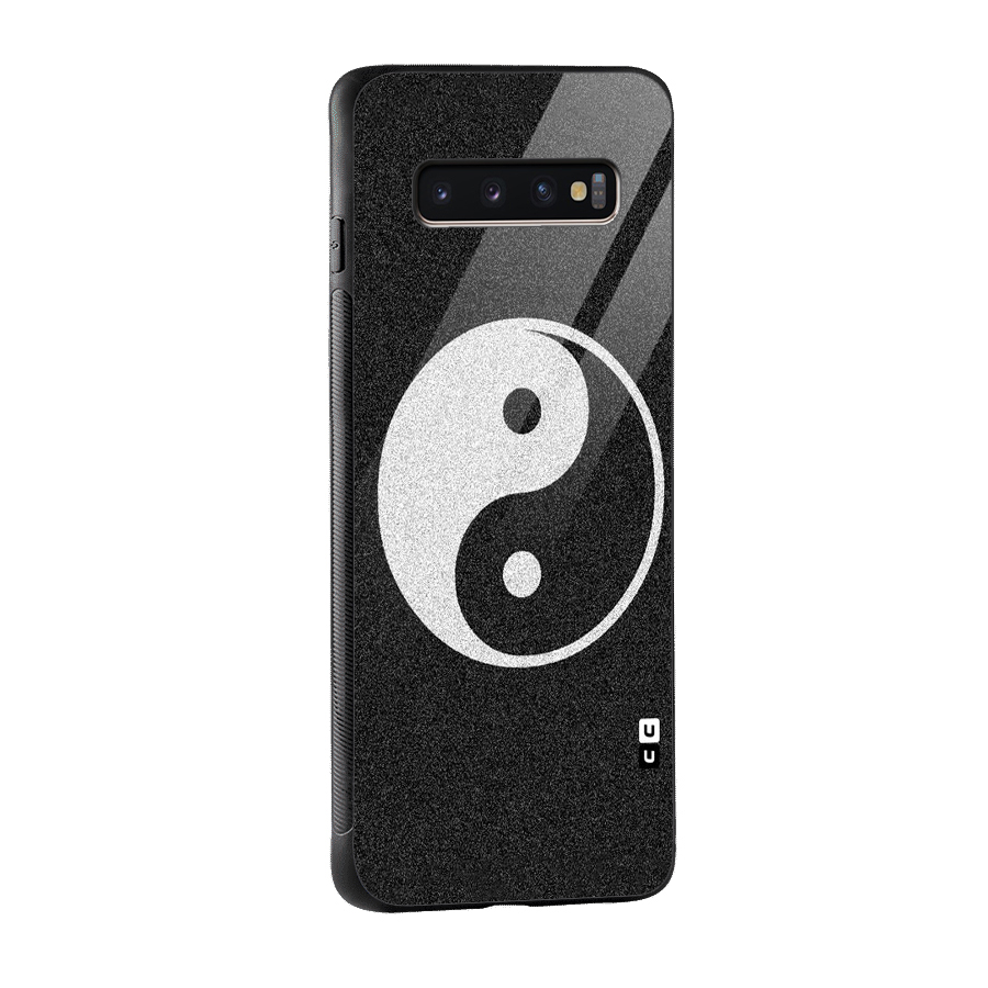 Peace Disorted Glass Back Case for Galaxy S10 Plus