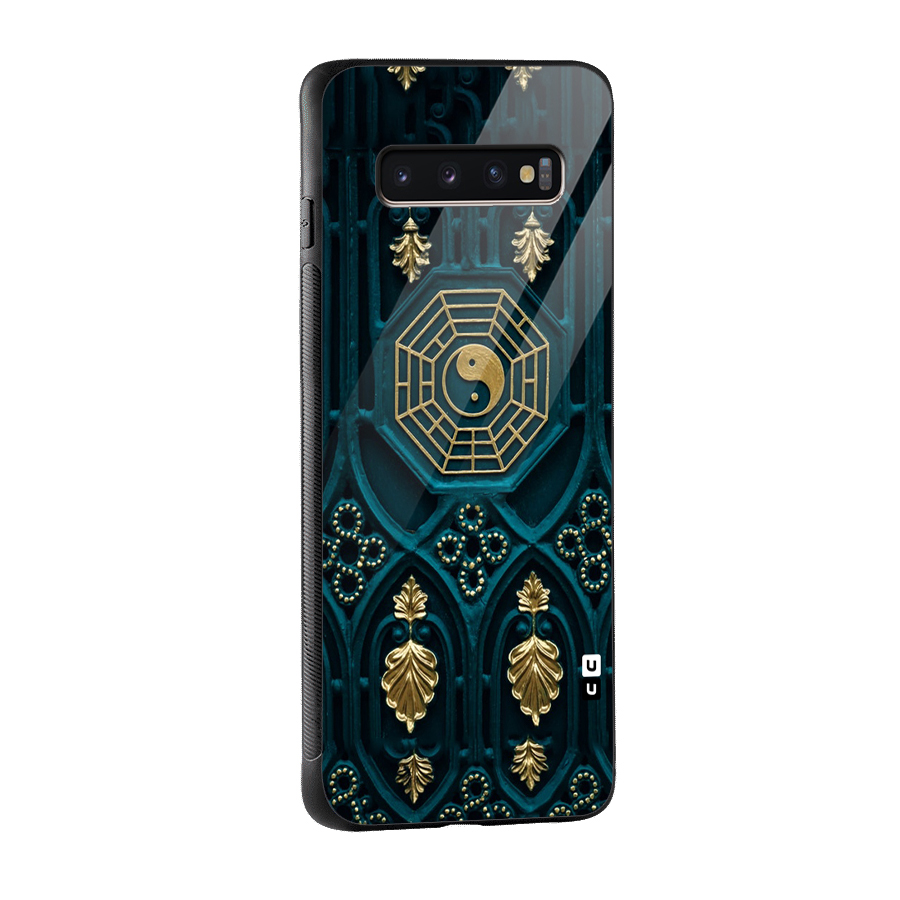 Peace Web Design Glass Back Case for Galaxy S10 Plus