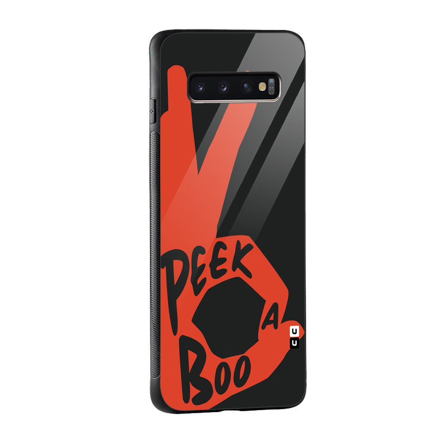 Peek-a-boo Glass Back Case for Galaxy S10 Plus