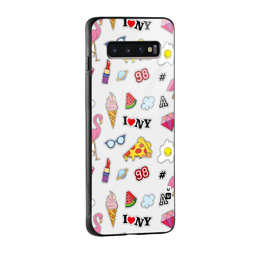 Personnel Quirk Glass Back Case for Galaxy S10 Plus