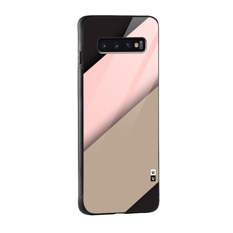 Pink Diagonal Glass Back Case for Galaxy S10 Plus