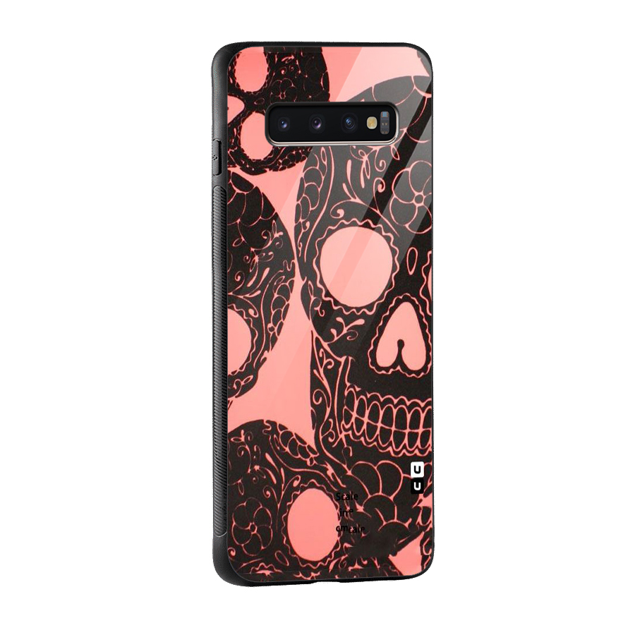 Pink Head Glass Back Case for Galaxy S10 Plus