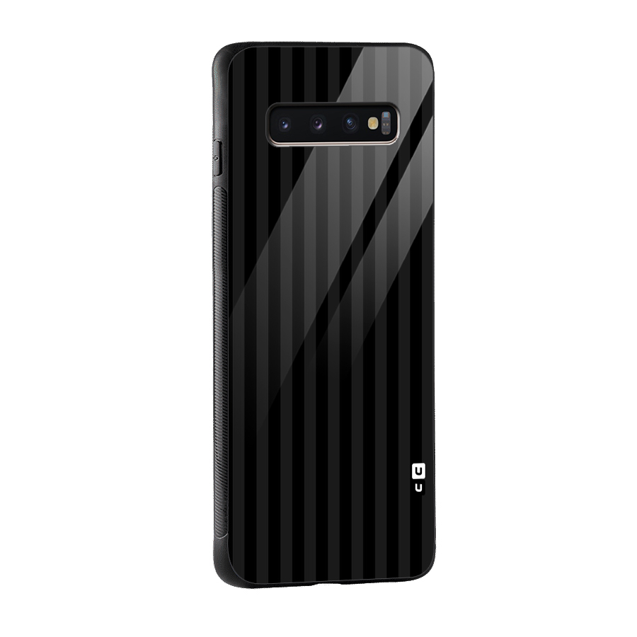 Pleasing Dark Stripes Glass Back Case for Galaxy S10 Plus