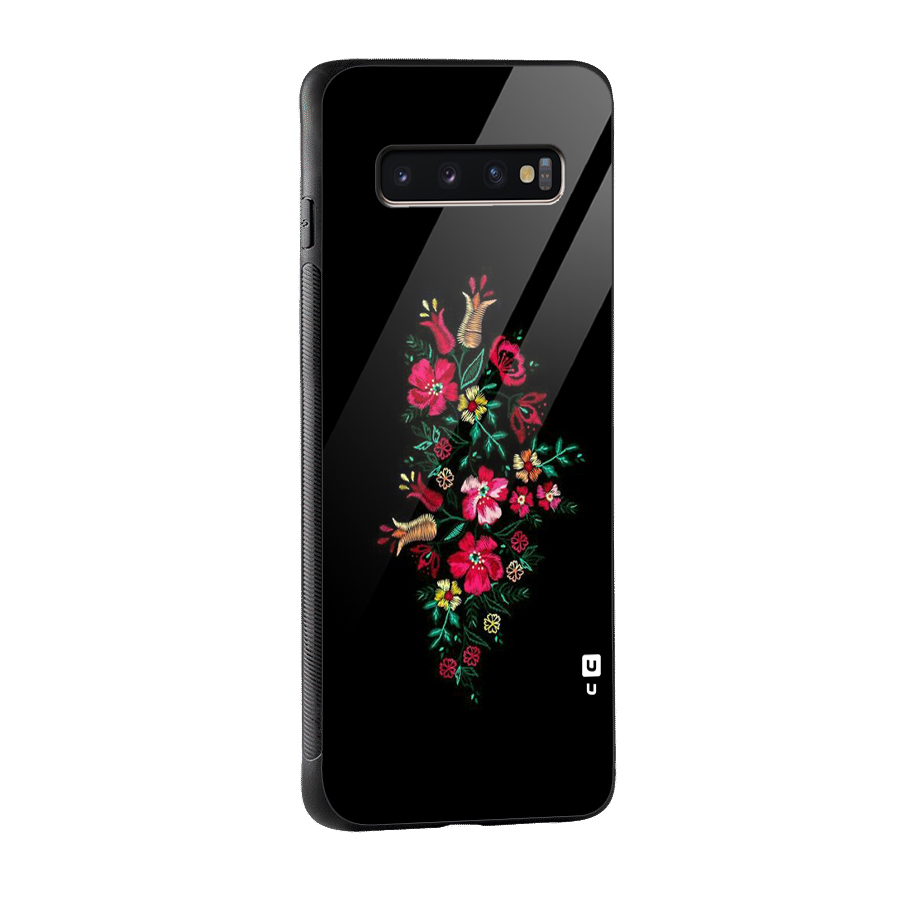 Pretty Allure Flower Glass Back Case for Galaxy S10 Plus
