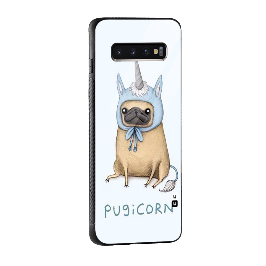 Pugicorn Glass Back Case for Galaxy S10 Plus