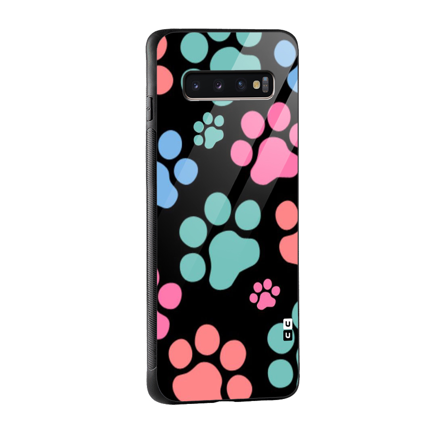 Puppy Paws Glass Back Case for Galaxy S10 Plus
