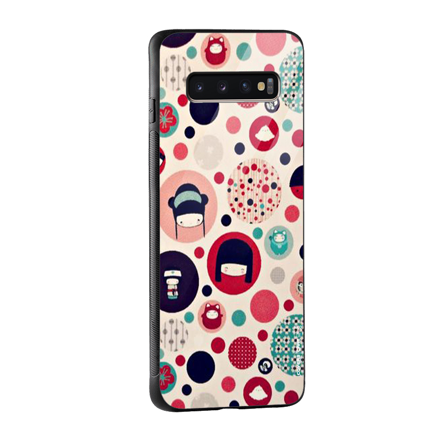 Quirky Glass Back Case for Galaxy S10 Plus